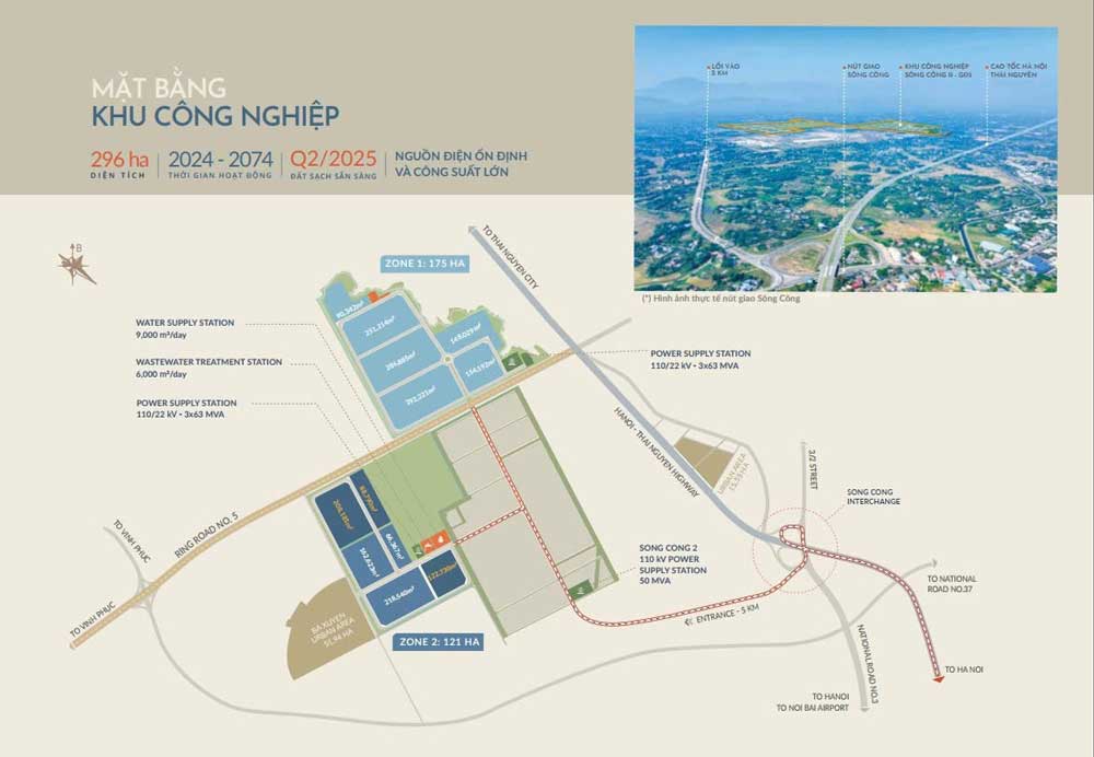 【北部】Song Cong Ⅱ Industrial Park Phase 2 map